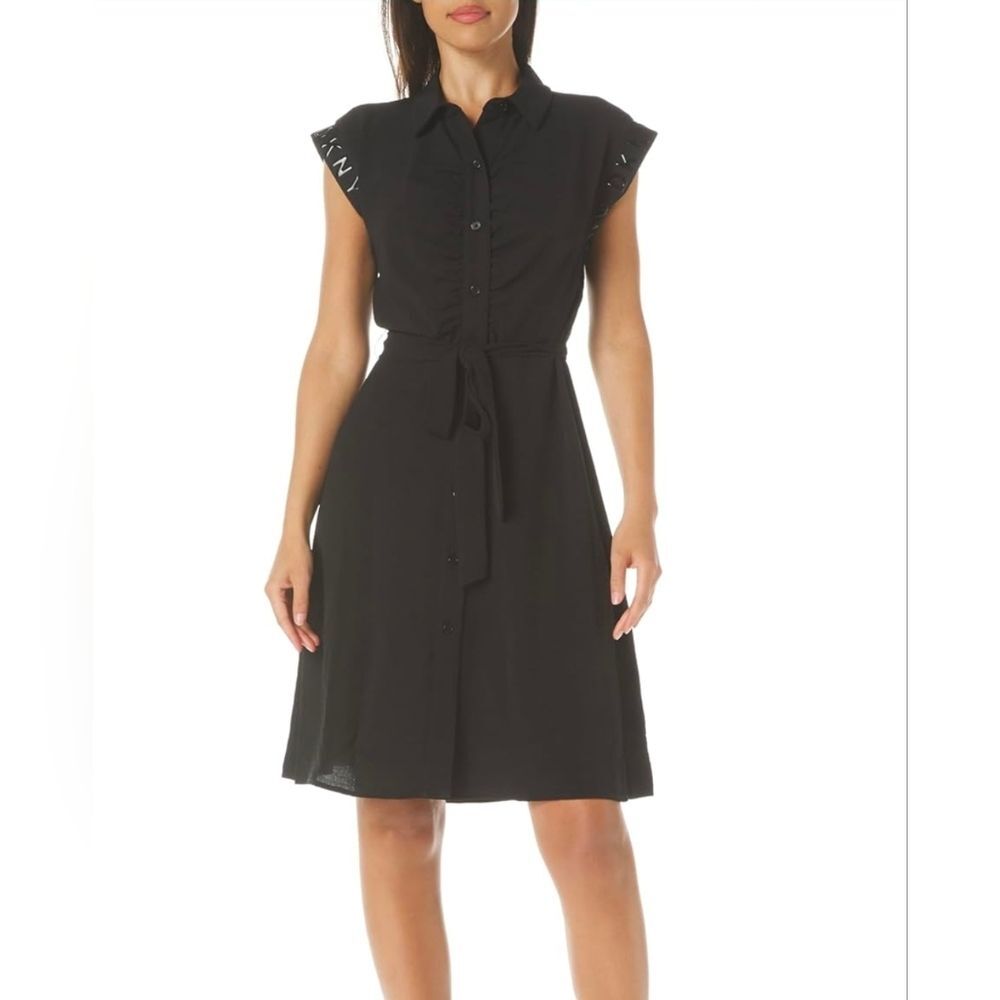 DKNY Button Down Crepe Dress Size 12